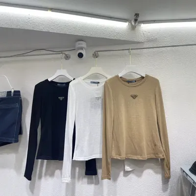 Prada Long Sleeve Top Black Casual Shirt