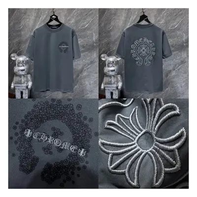 Chromac Gray Embroidered T-Shirt
