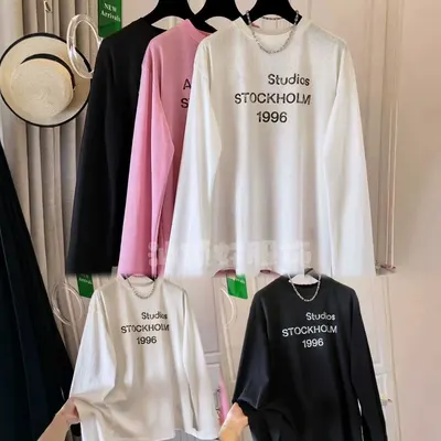 Studios Stockholm 1996 White Oversized Long Sleeve T-Shirt