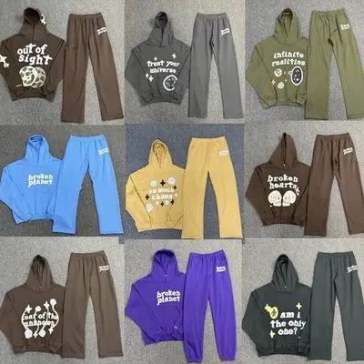 Broken Planet Hoodie Set Multi Color Casual Outfit