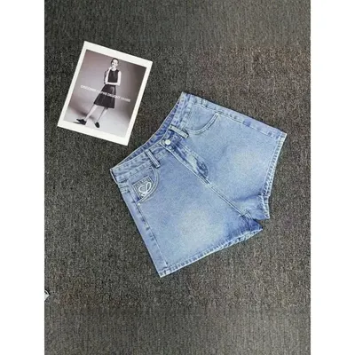 Denim High Waisted Light Blue Casual Shorts