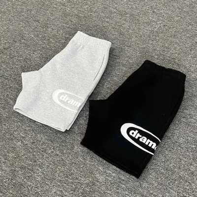 Drama Logo Black And Gray Casual Shorts