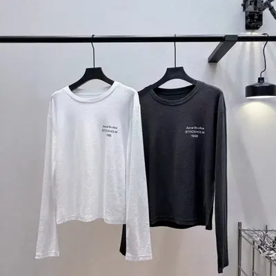 Acne Studios Long Sleeve White Casual T-Shirt