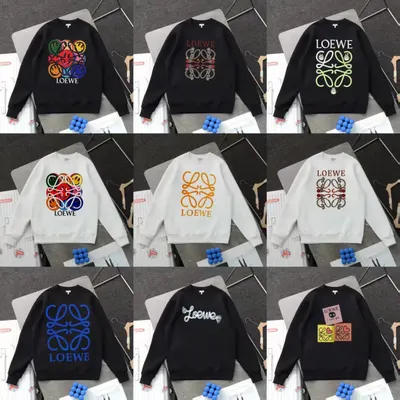 Loewe Logo Sweatshirt Black Casual Hoodie