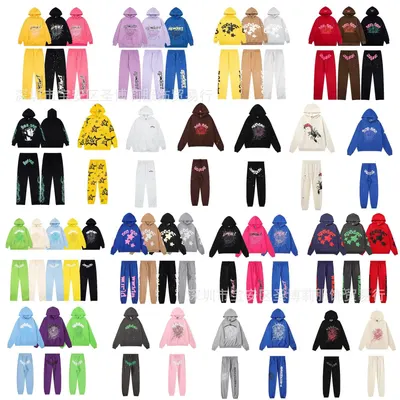 Streetwear Hoodie Set Multicolor Casual Tracksuit