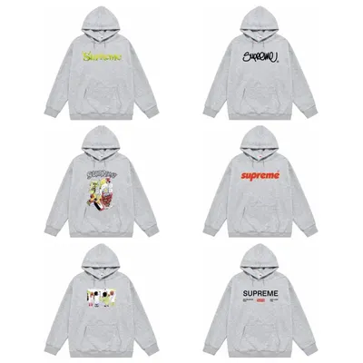 Supreme Gray Hoodie Casual Sweatshirt
