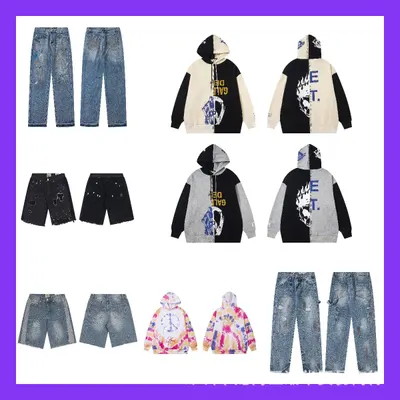 Unisex Denim Blue Casual Pants