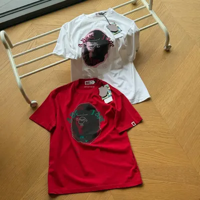 A Bathing Ape Bapesta Red Graphic T-Shirt
