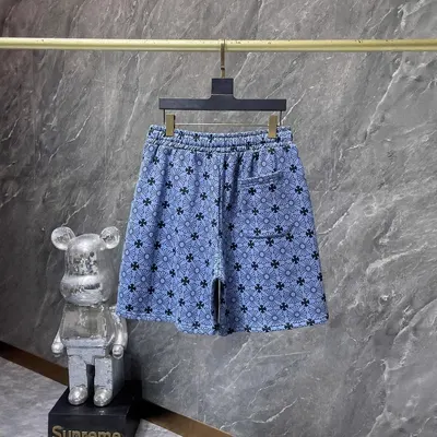 Floral Print Blue Casual Shorts