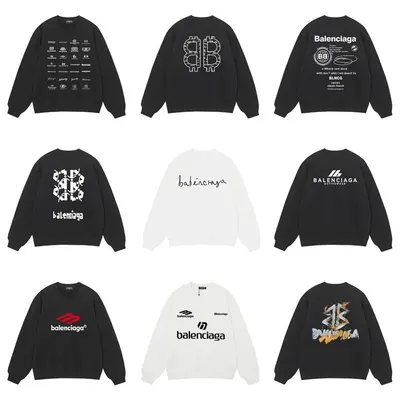 Balenciaga Logo Black Casual Sweatshirt