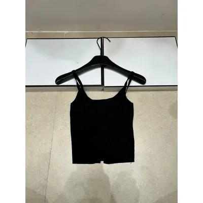 Basic Black Cropped Tank Top