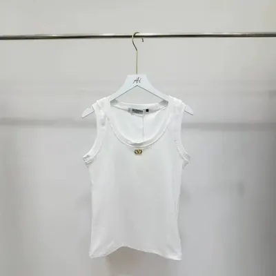 Valentino Sleeveless White Casual Tank Top