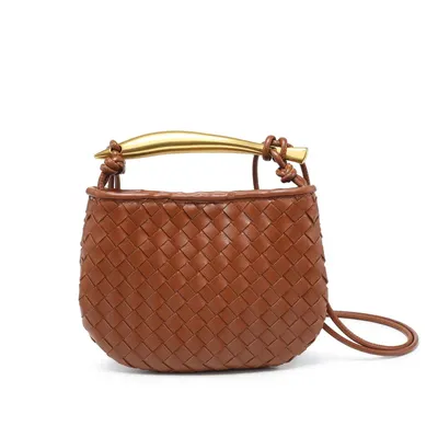 Bottega Veneta Intrecciato Brown Woven Handbag