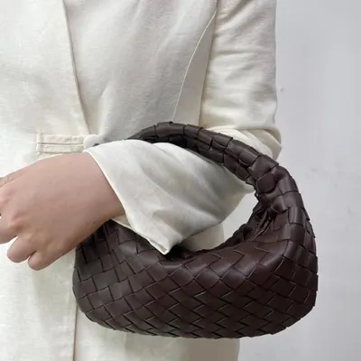 Bottega Veneta Woven Brown Leather Handbag