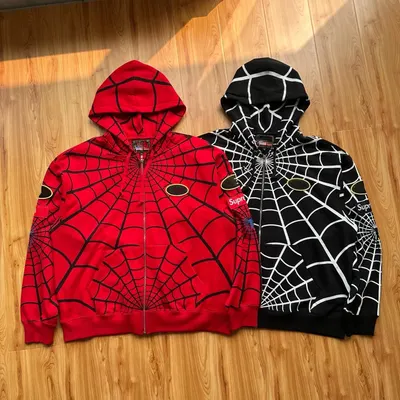 Supreme Spiderman Red Hoodie