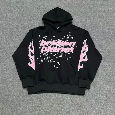 Broken Planet Black Graphic Hoodie