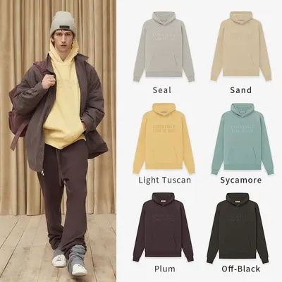 Essentials Fear Of God Light Tuscan Hoodie Casual Sweatshirt