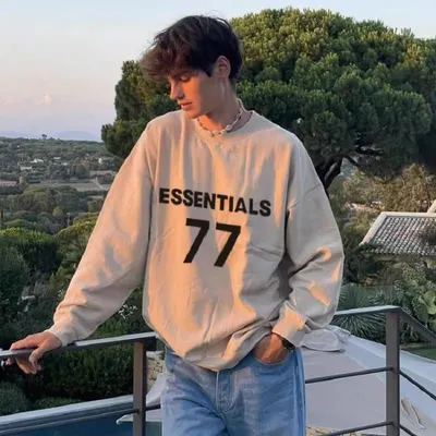 Essentials 77 Beige Oversized Sweatshirt