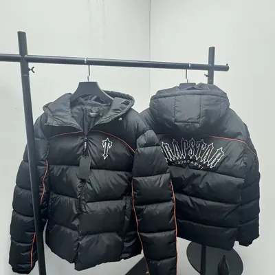 Trapt Black Puffer Jacket Gothic Style