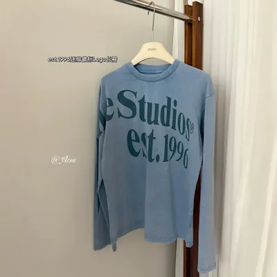Acne Studios Est.1996 Blue Long Sleeve T-Shirt