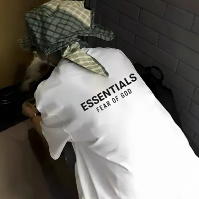 Fear Of God Essentials White Oversized T-Shirt