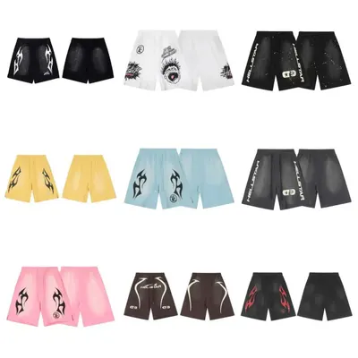 Hellstar Logo Print Black Casual Shorts