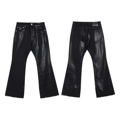 Leather Black Flared Pants