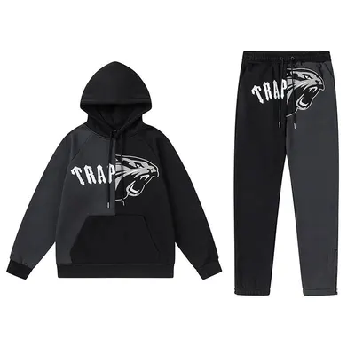 Trap Panther Black Hoodie Sweatpants Set
