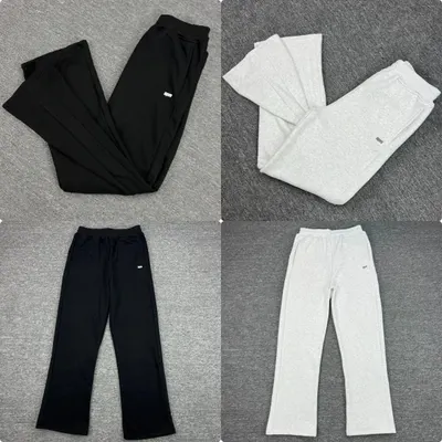 Basic Sweatpants Black And White Casual Pants