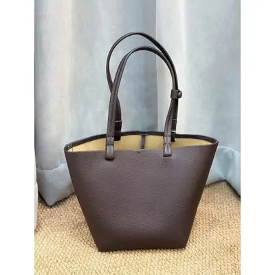 Leather Tote Bag Brown Classic Style