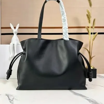 Leather Tote Bag Black Fashion Handbag