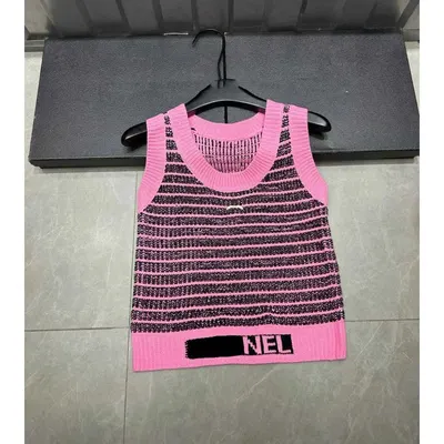 NEL Striped Pink Knit Tank Top